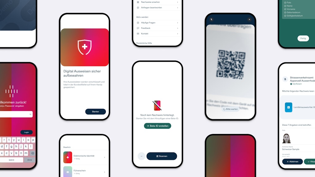 Smartphone mit de Beta-ID Credential