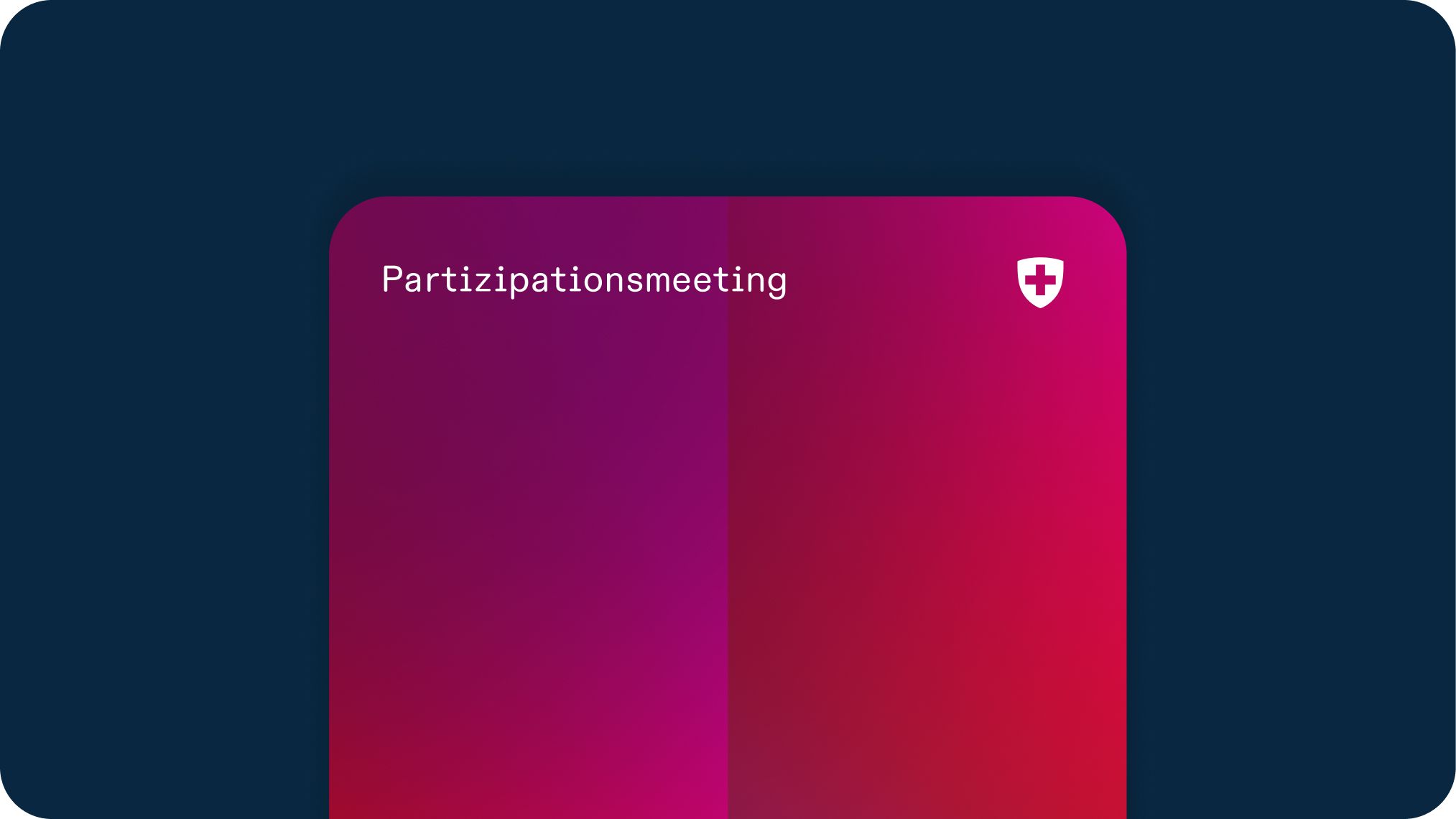 Partizipationsmeeting abstrahiert dargestellt als digitaler Nachweis
