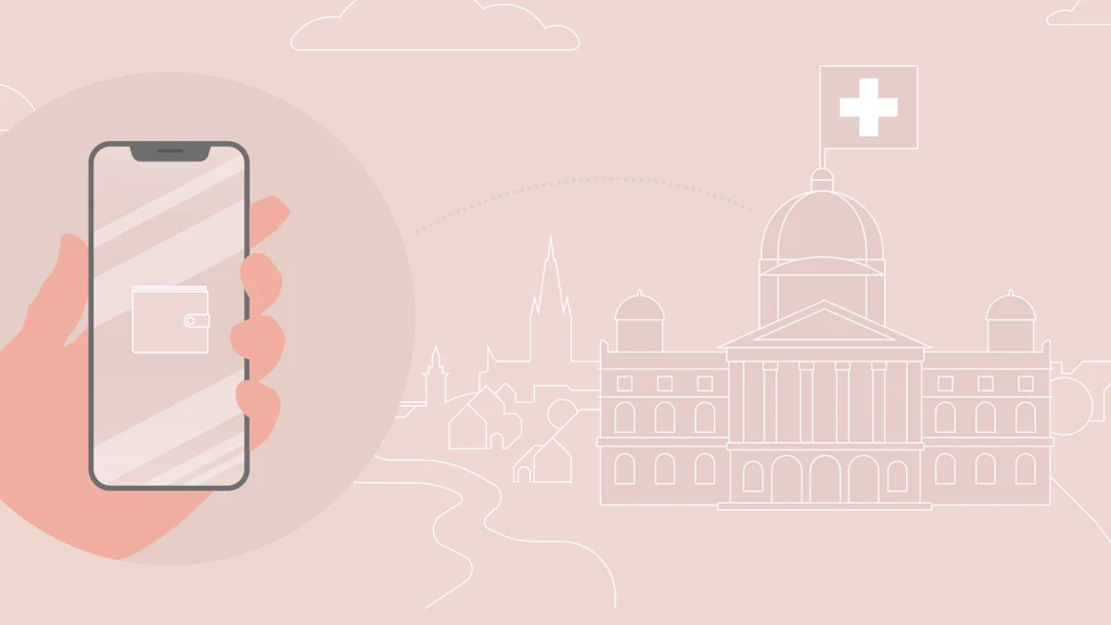 Smartphone with digital wallet and Federal Palace.