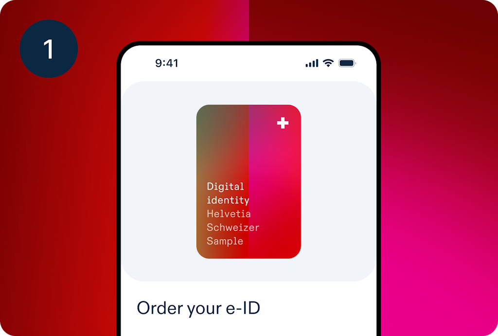 Page for ordering the e-ID in the swiyu Wallet