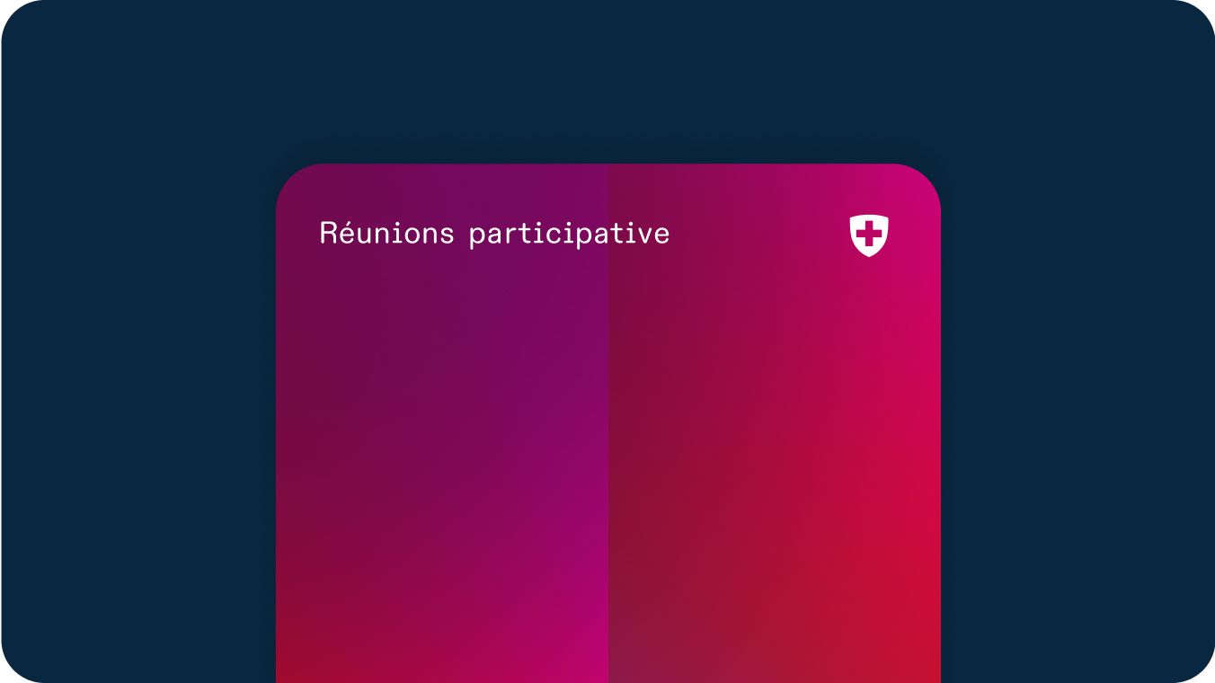 Réunion participative représentée de manière abstraite sous forme de preuve numérique