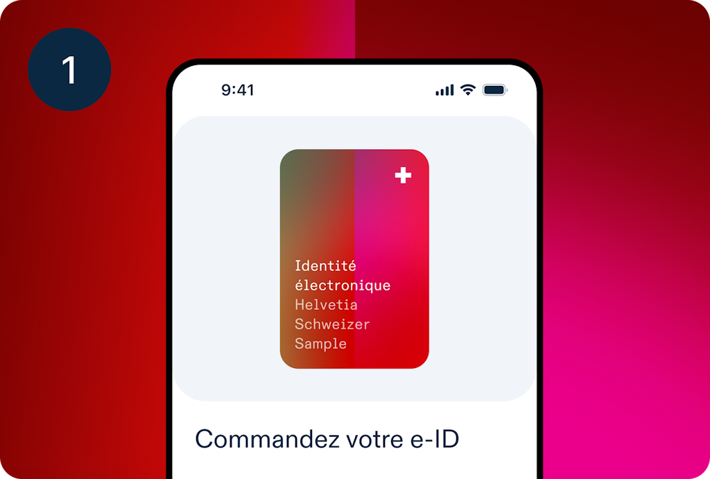 Page pour commander l'e-ID dans l'application swiyu Wallet