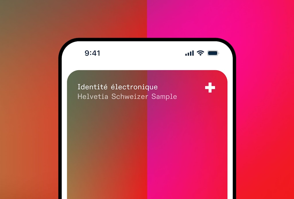 Téléphone portable avec l'e-ID à l'écran