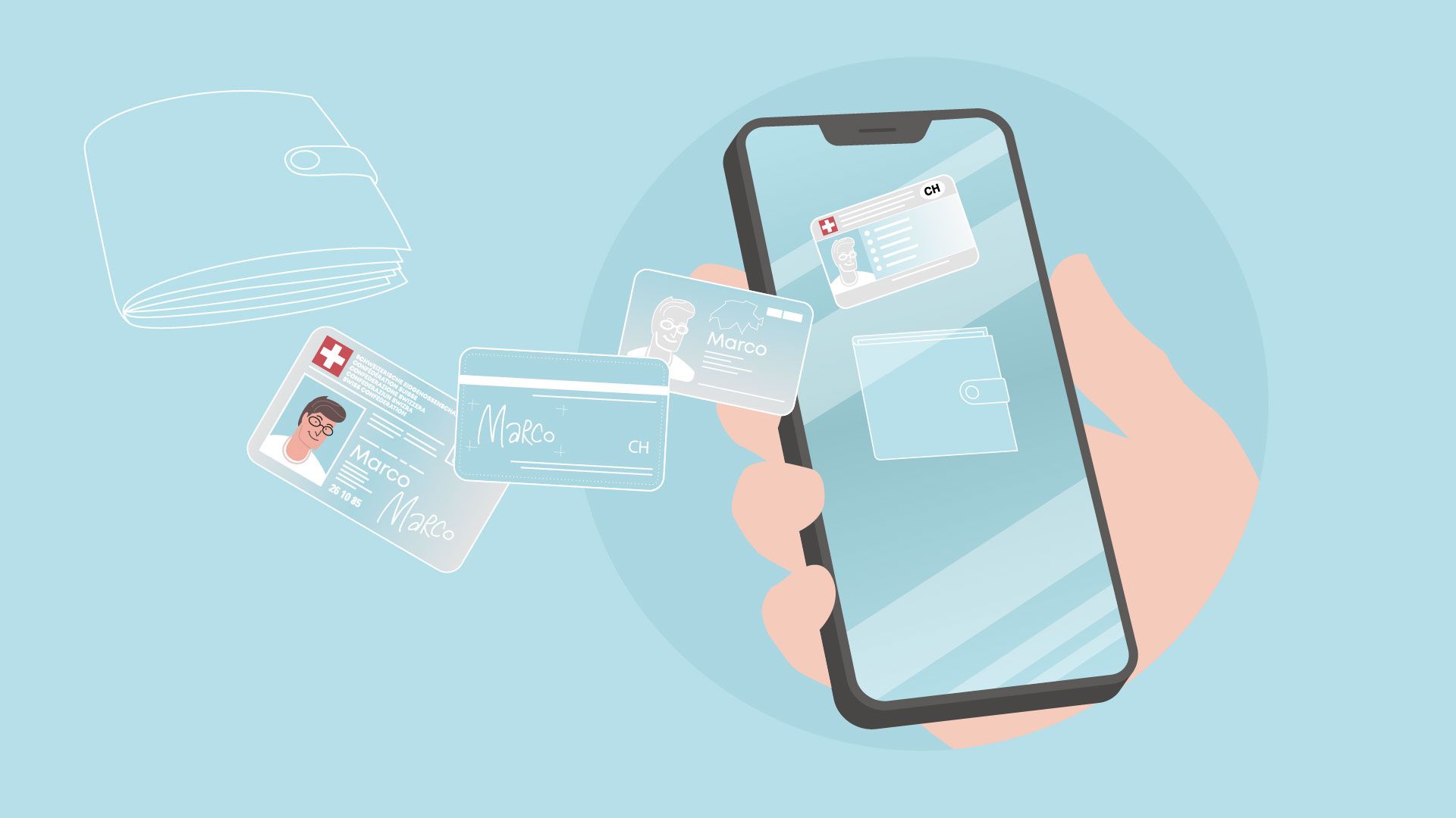 E-ID wallet mobile phone
